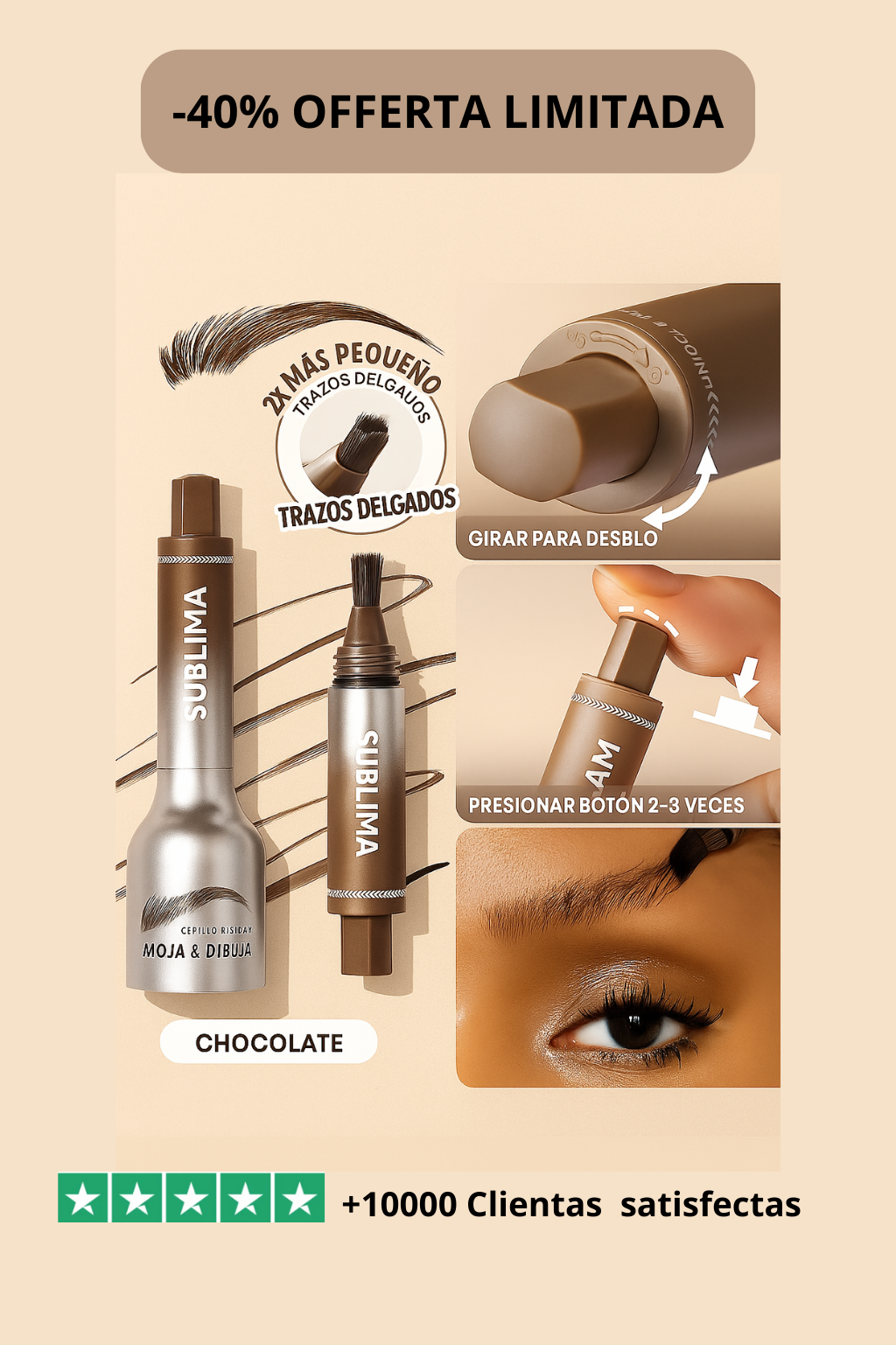 Crema con color para cejas