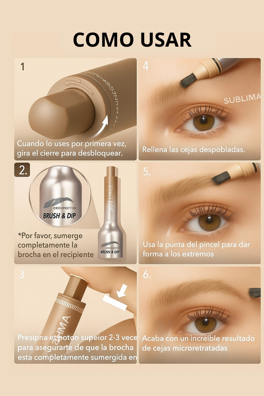 Crema con color para cejas